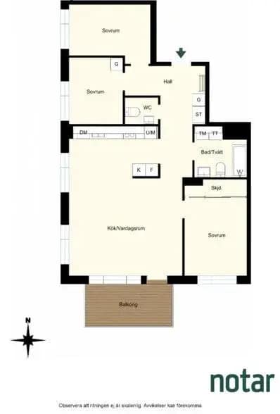 Floor plan for Forskargränd 5
