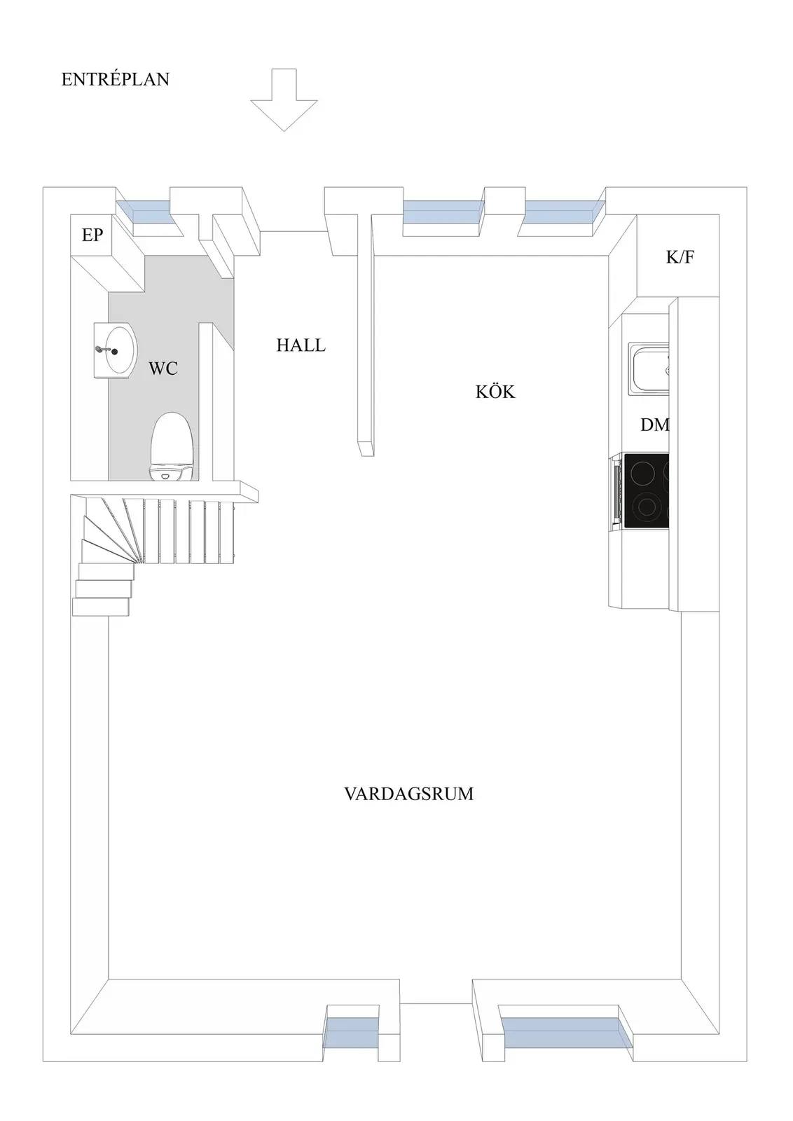 Floor plan for Vintervägen 65