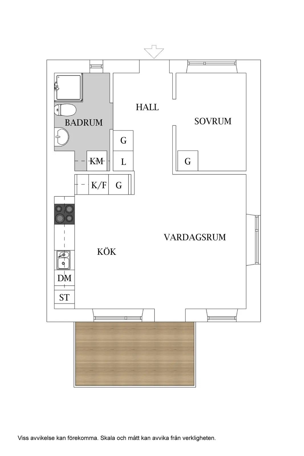 Floor plan for Hammarvägen 64, vån 4/4