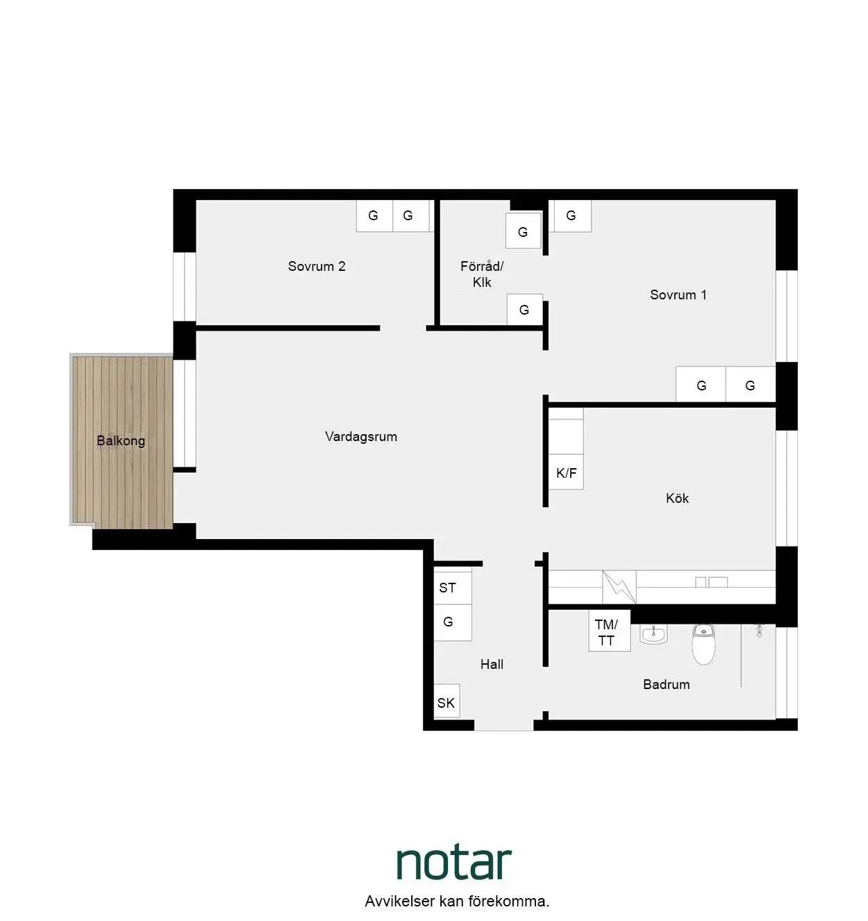 Planritning för Bjursätragatan 125