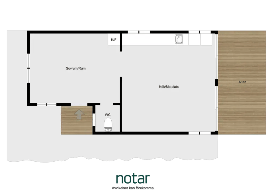 Floor plan for Fjällvägen 18, Tokarps koloniområde