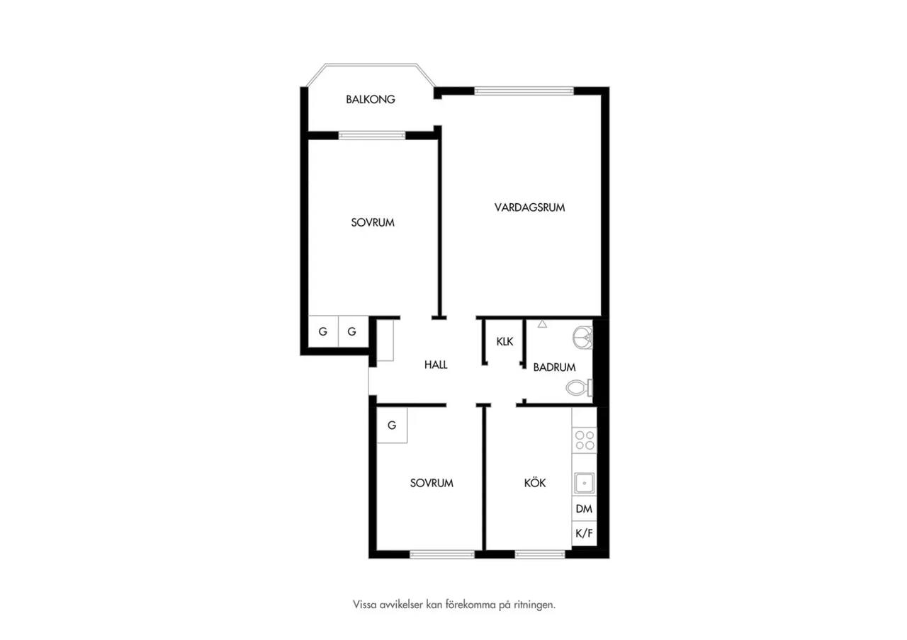 Floor plan for Buntmakaregatan 11