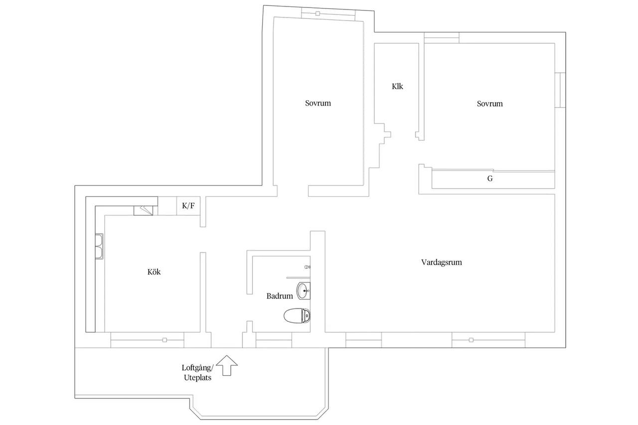 Planritning för Relävägen 4