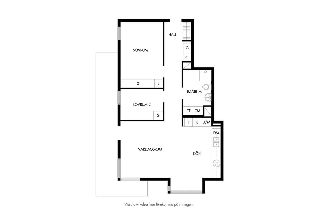 Floor plan for Murbruksgatan 15A