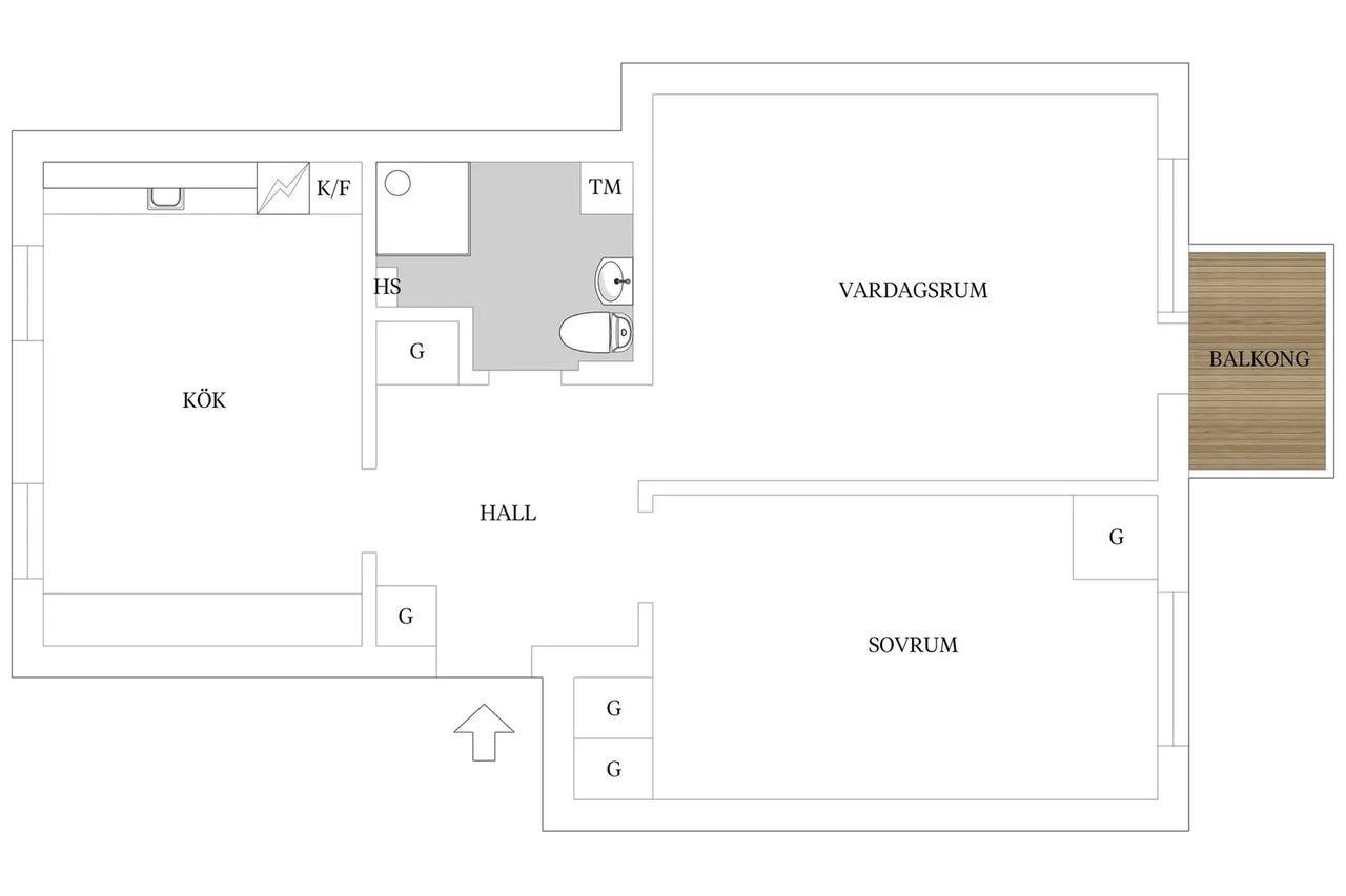 Floor plan for Andra avenyen 12A