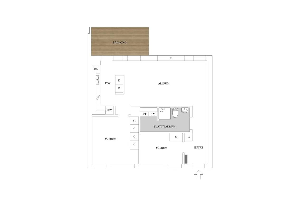 Floor plan for Örsledsvägen 20F