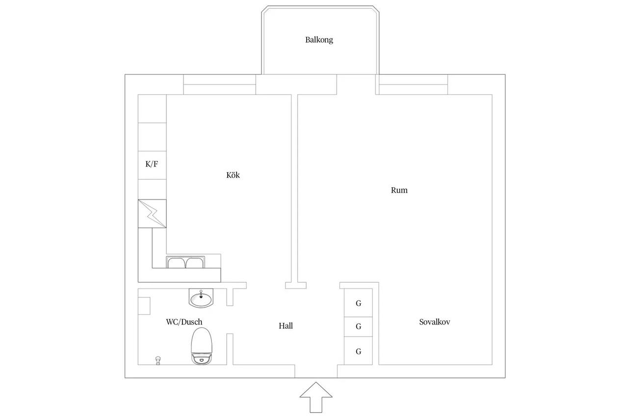 Floor plan for Idrottsgatan 5B