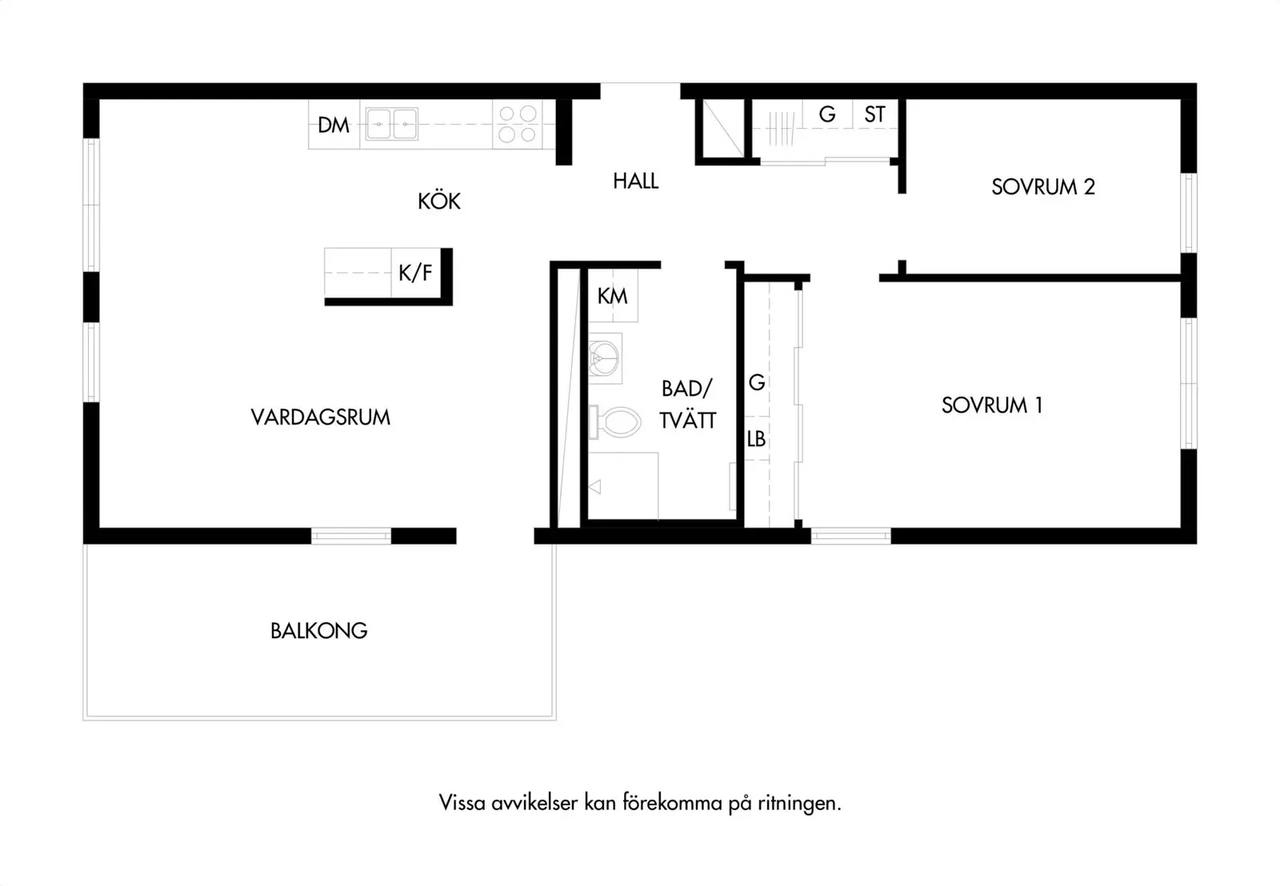 Floor plan for Hyllie Boulevard 6C