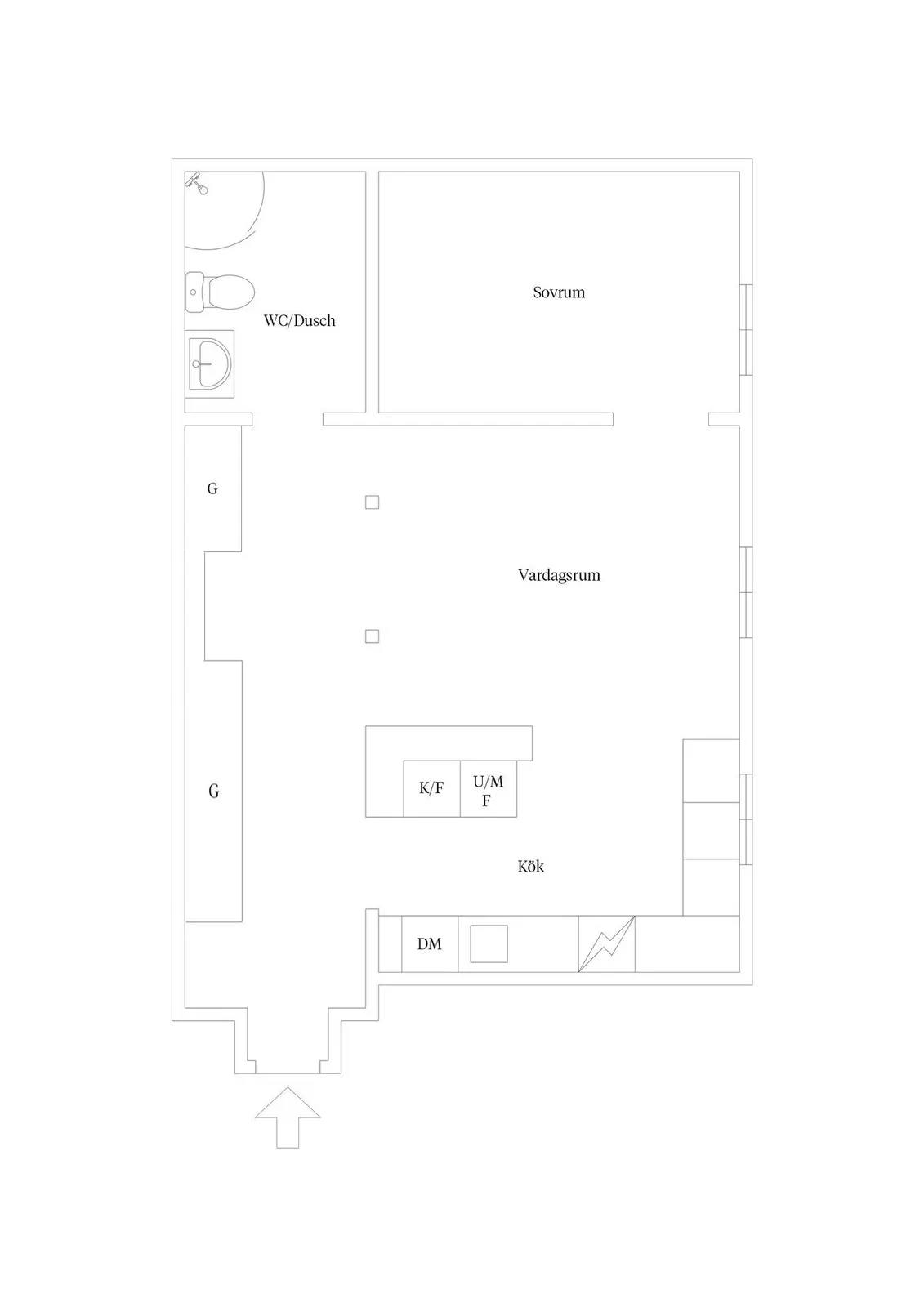 Floor plan for S:ta Gertruds gata 10A