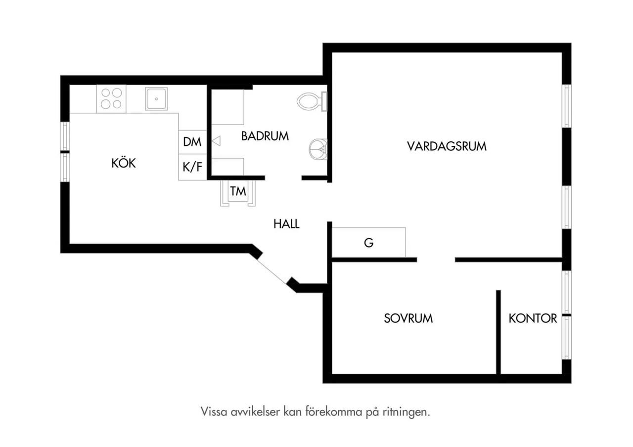 Planritning för Bruksgatan 7B