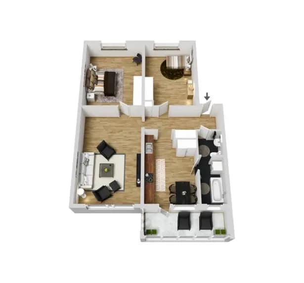 Planritning för Lägergatan 5D