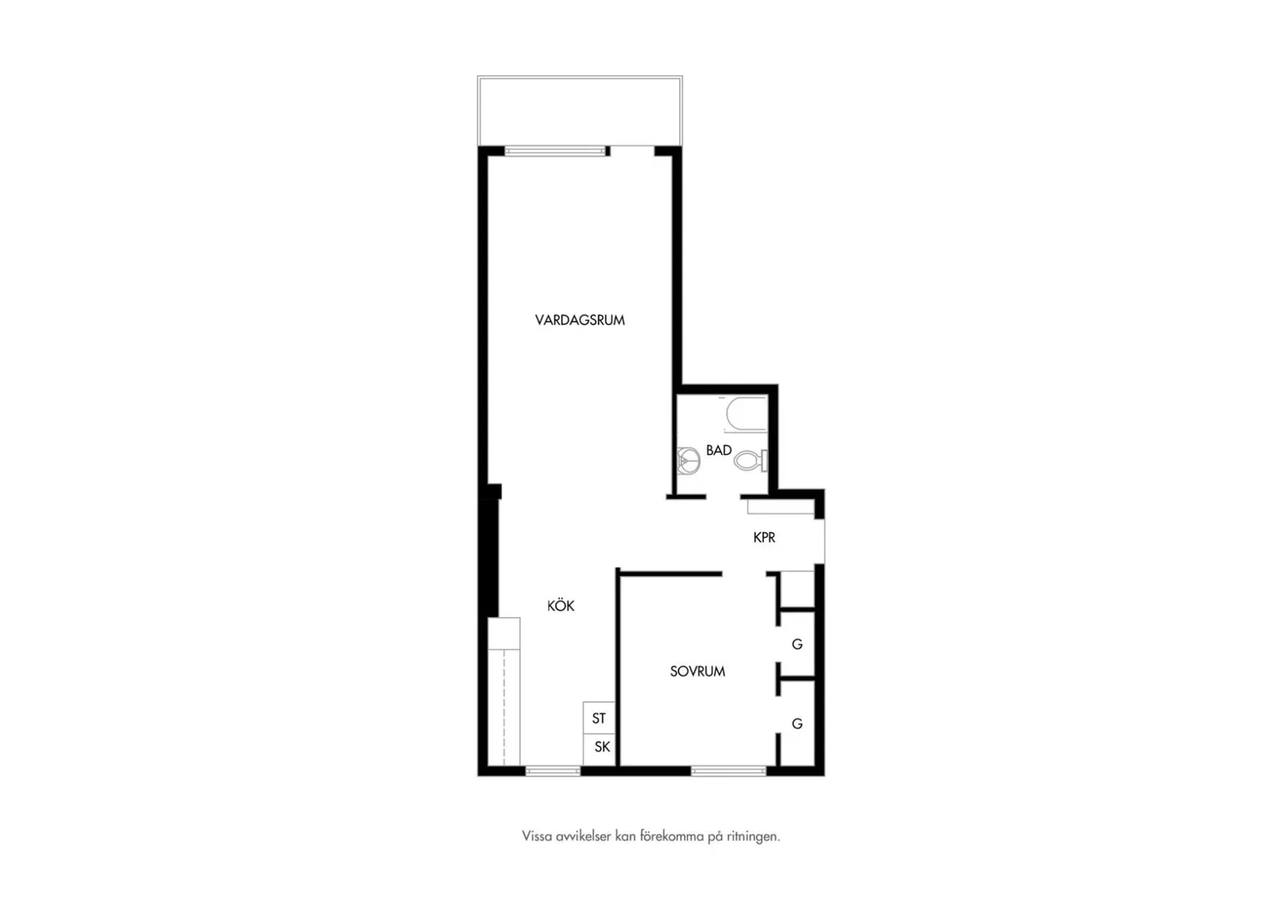 Floor plan for Korsörvägen 16B