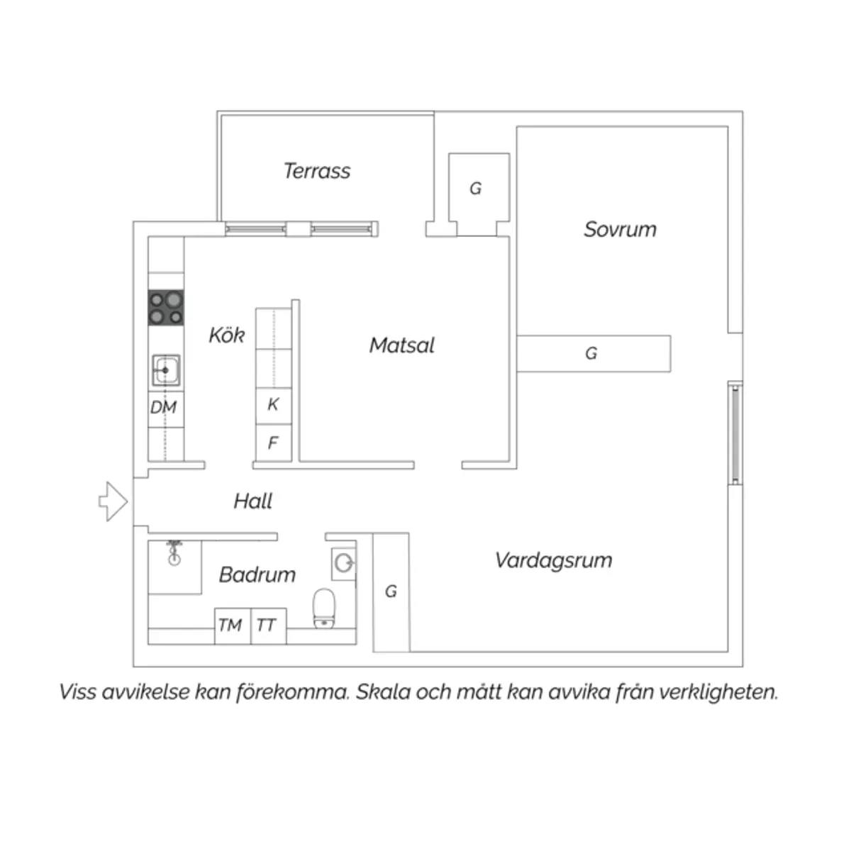 Planritning för Mårdstigen 16