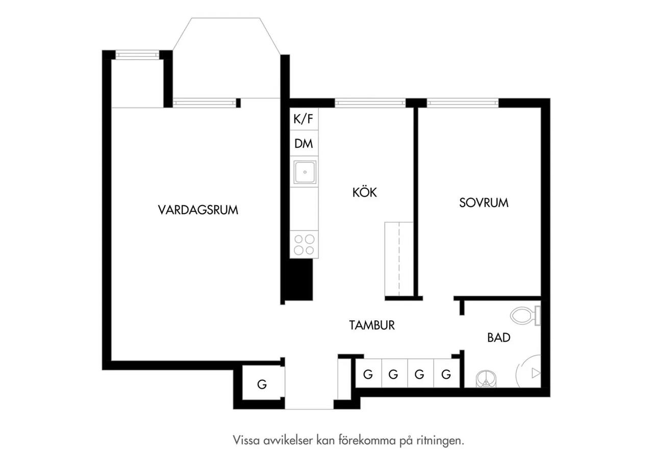 Floor plan for Kronborgsvägen 13B