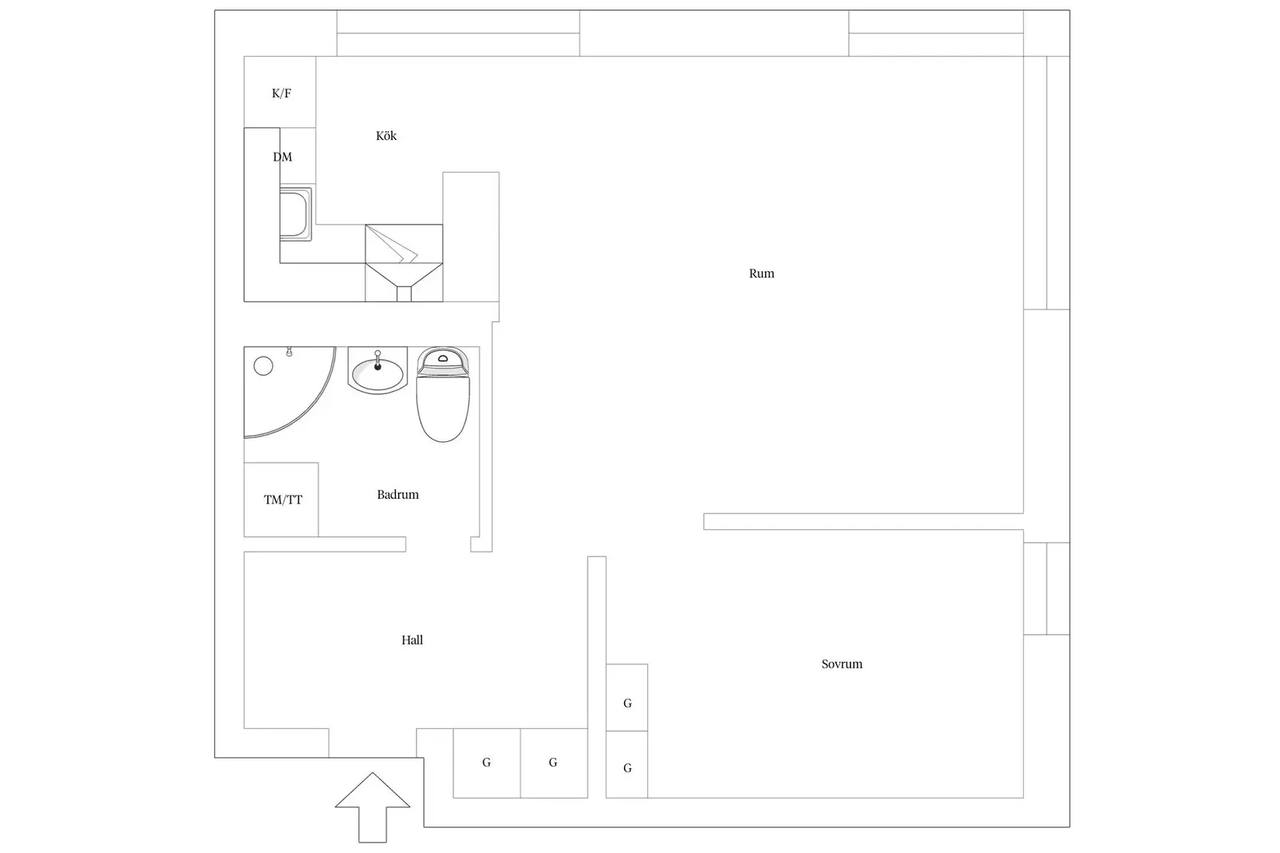 Planritning för Föreningsgatan 16E