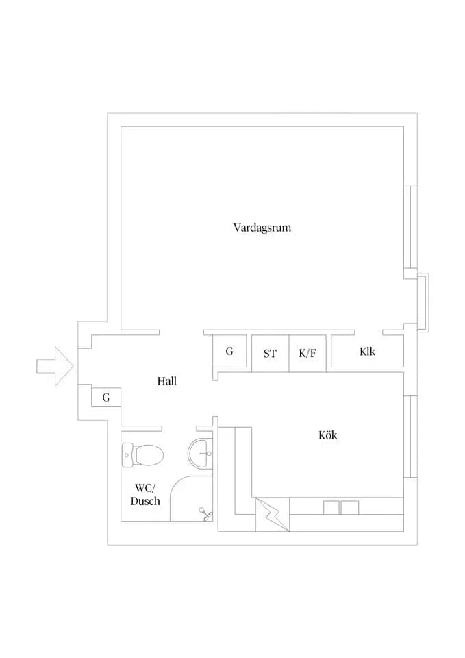 Floor plan for Björkvallavägen 4C