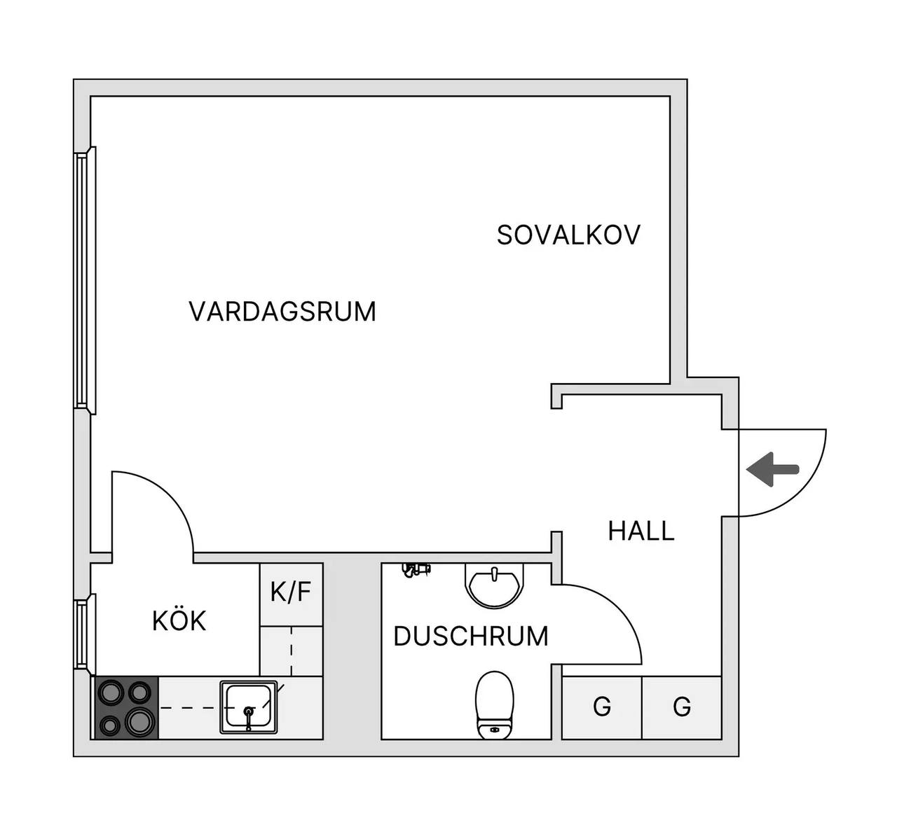 Floor plan for Gethornskroken 4A