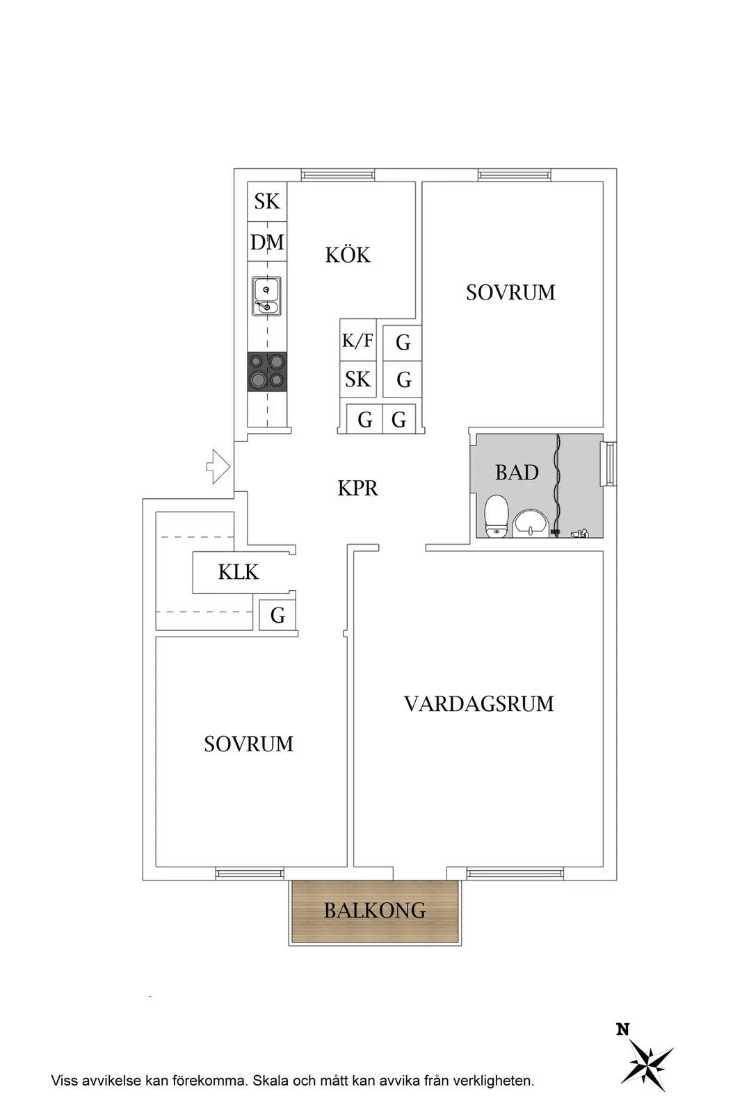 Floor plan for Trehörningen 13