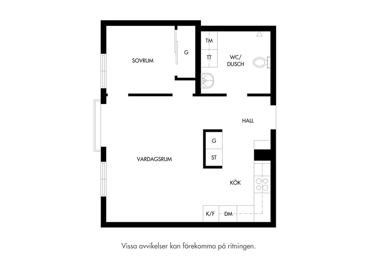 Planritning för Anteliigatan 7F