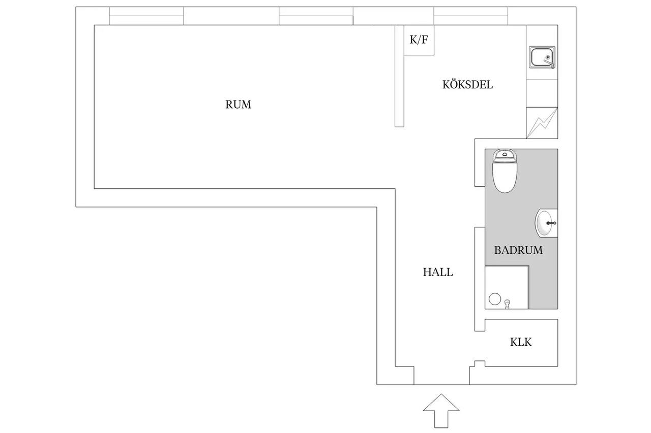Planritning för Klostergången 7