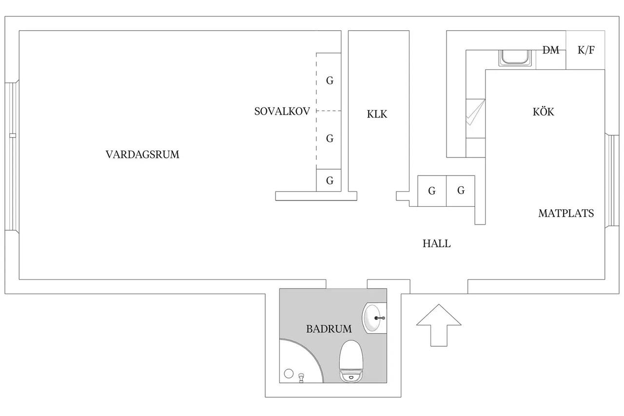 Floor plan for Björngatan 6A