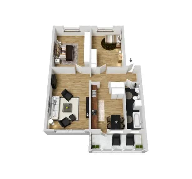 Planritning för Lägergatan 7C