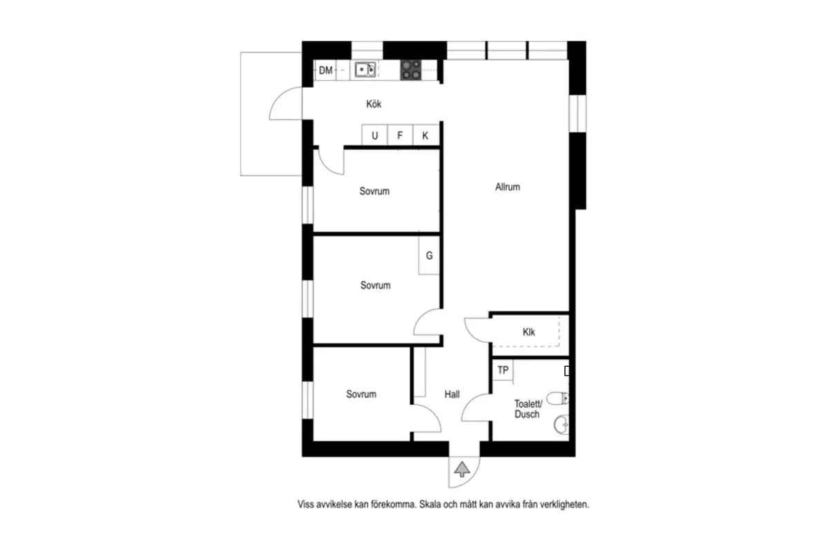 Floor plan for Kyrkhamnsvägen 38