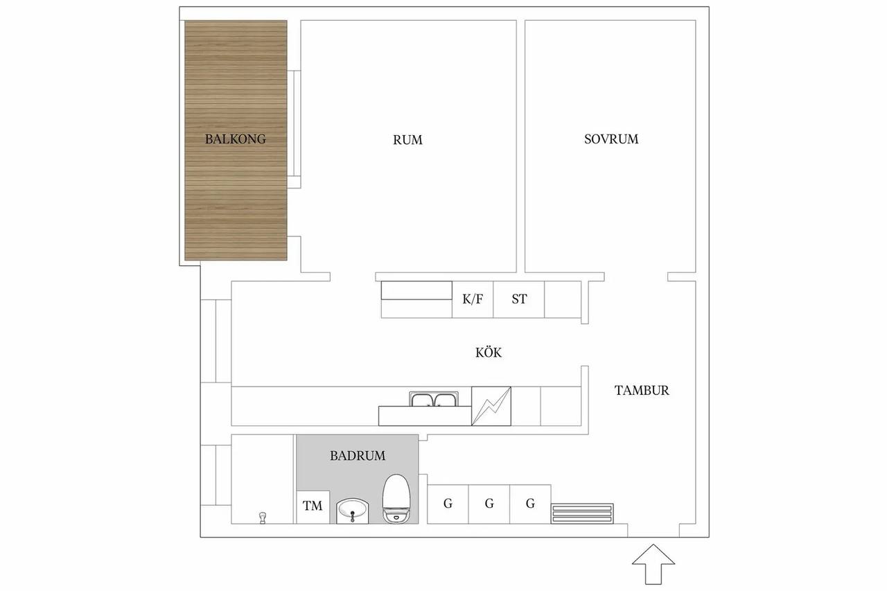 Planritning för Barometergatan 25
