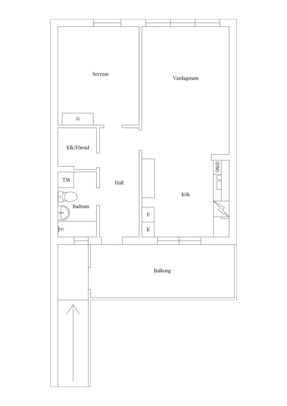 Floor plan for Norrlidsvägen 146D