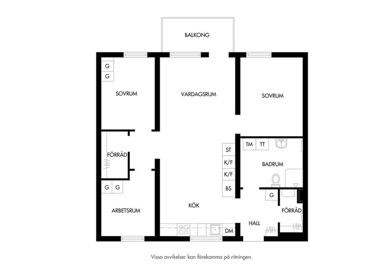 Floor plan for Cyklopgatan 35B