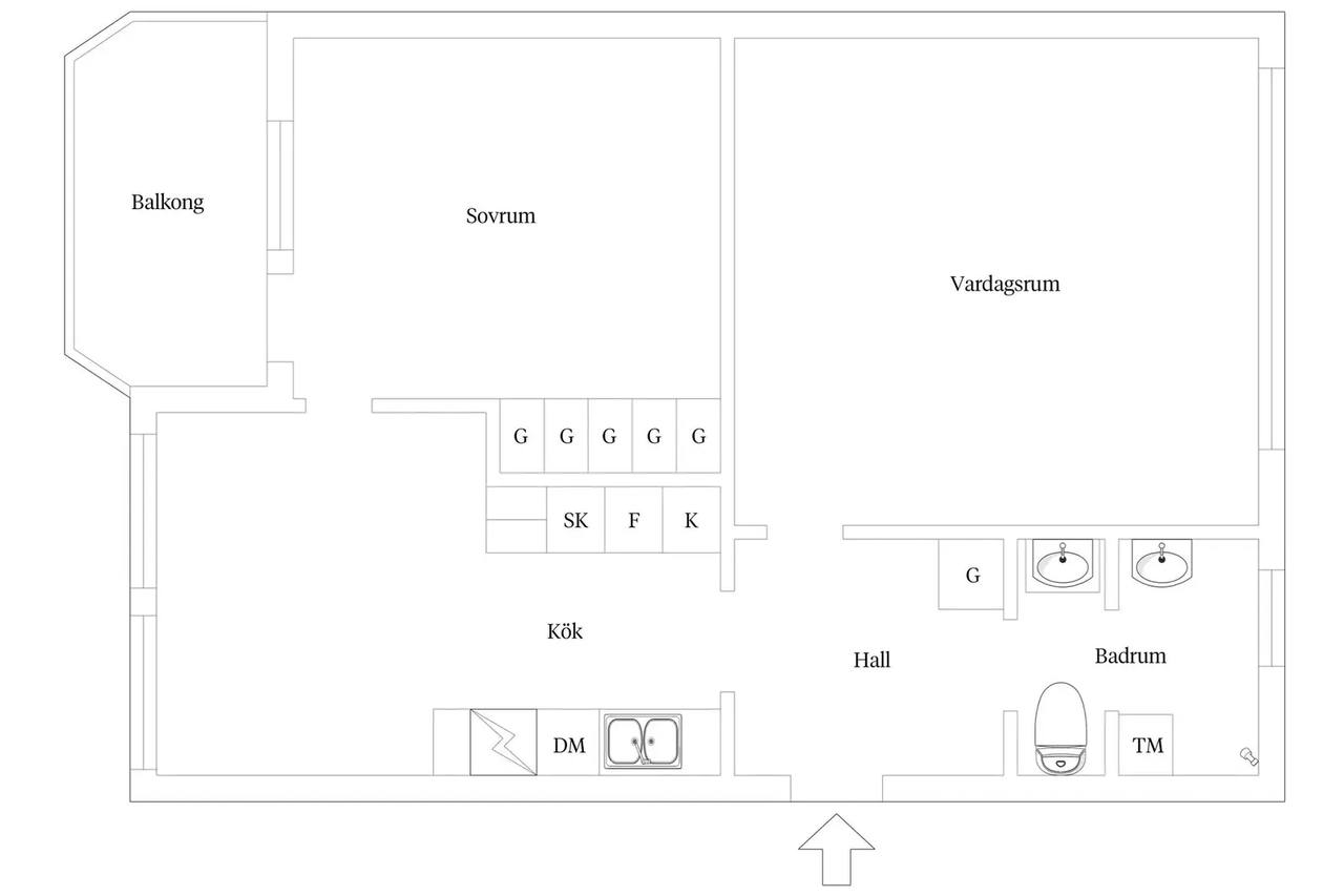Floor plan for Umeågatan 20A