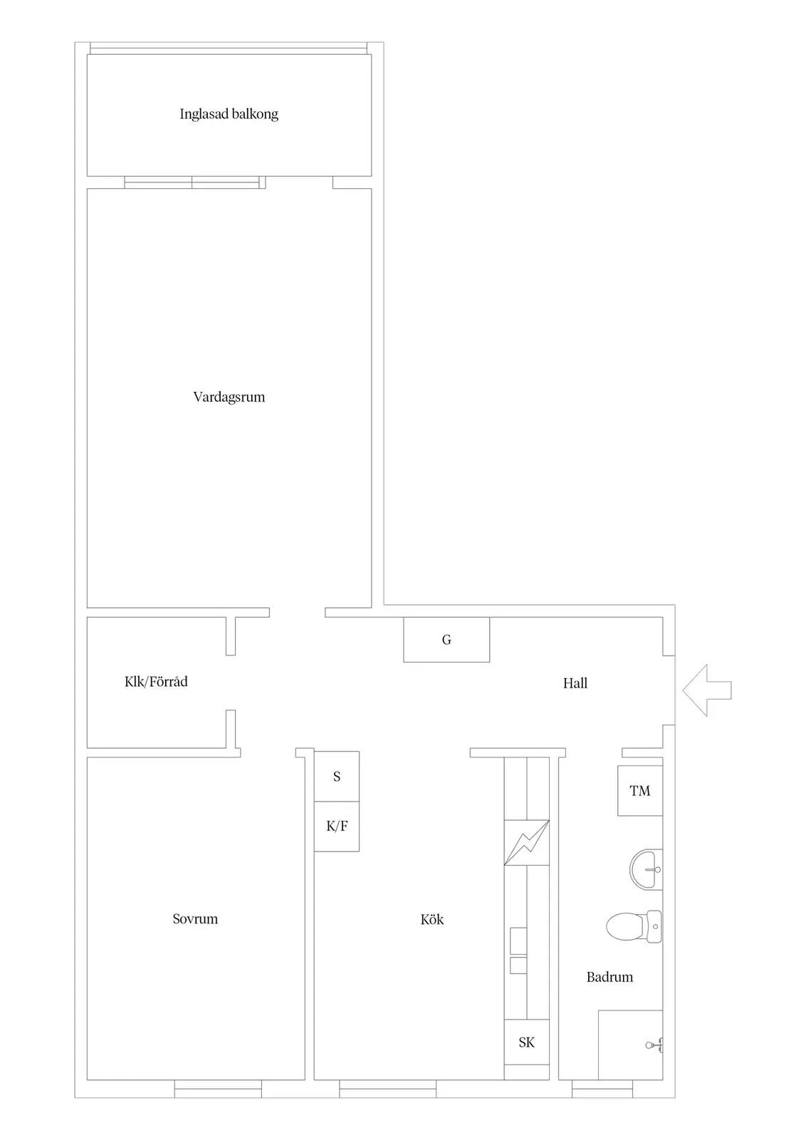 Floor plan for Norrlidsvägen 18