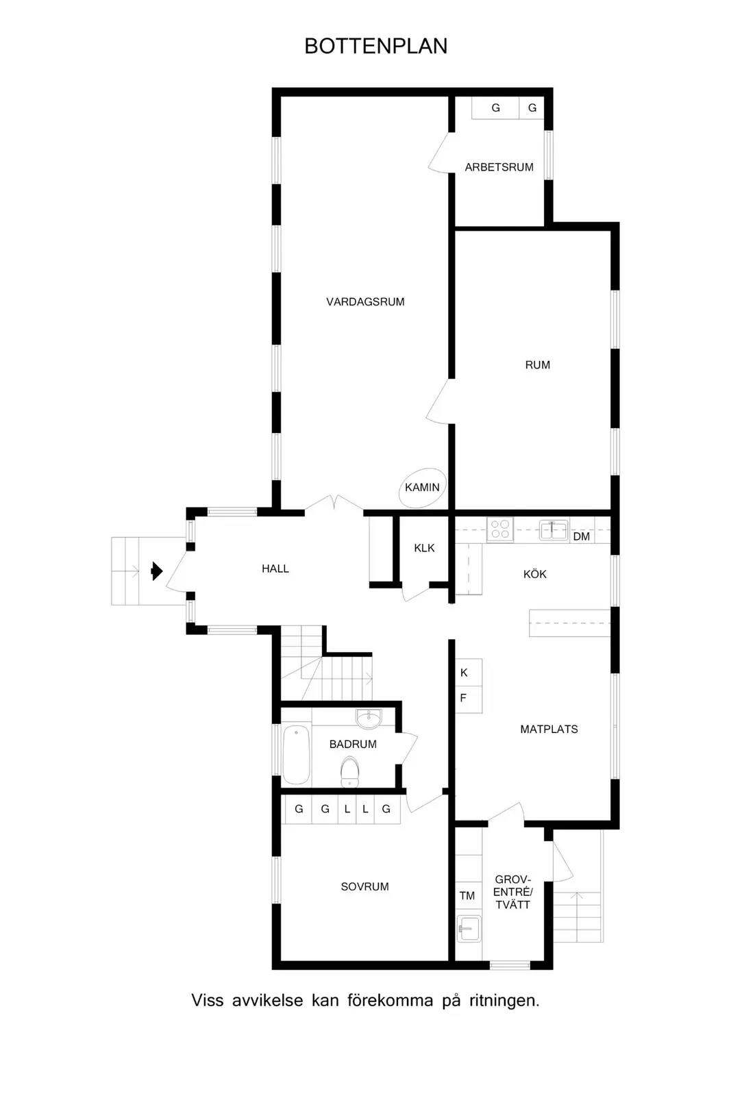 Floor plan for Gamla Malavägen 5