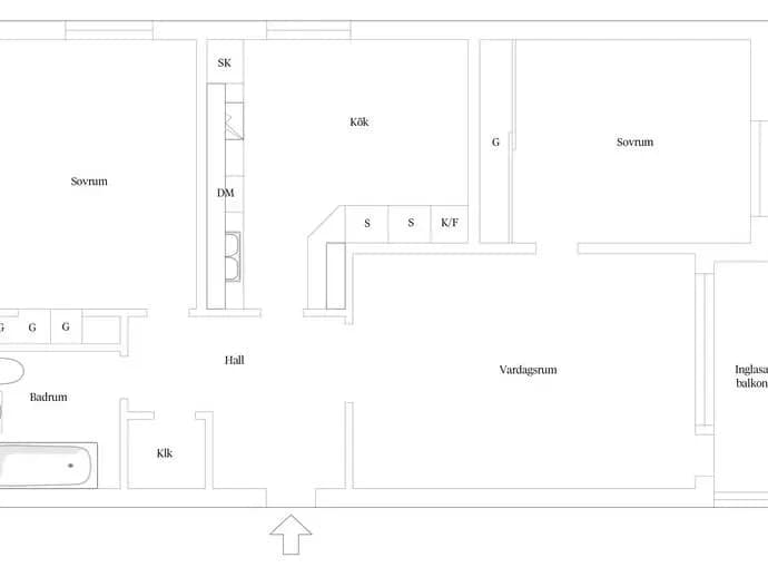 Floor plan for Liedbergsgatan 41E