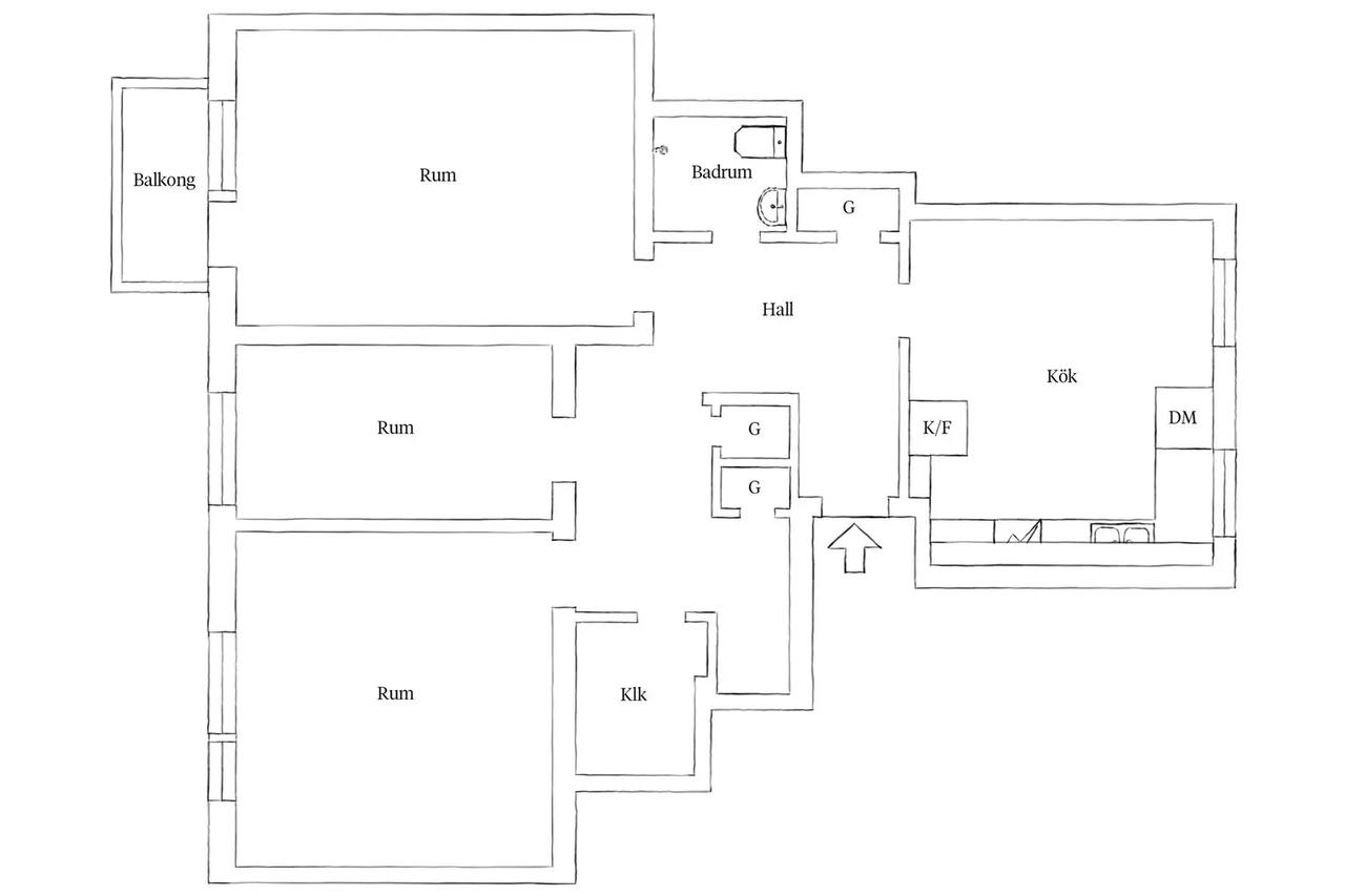Planritning för Repslagaregatan 7A