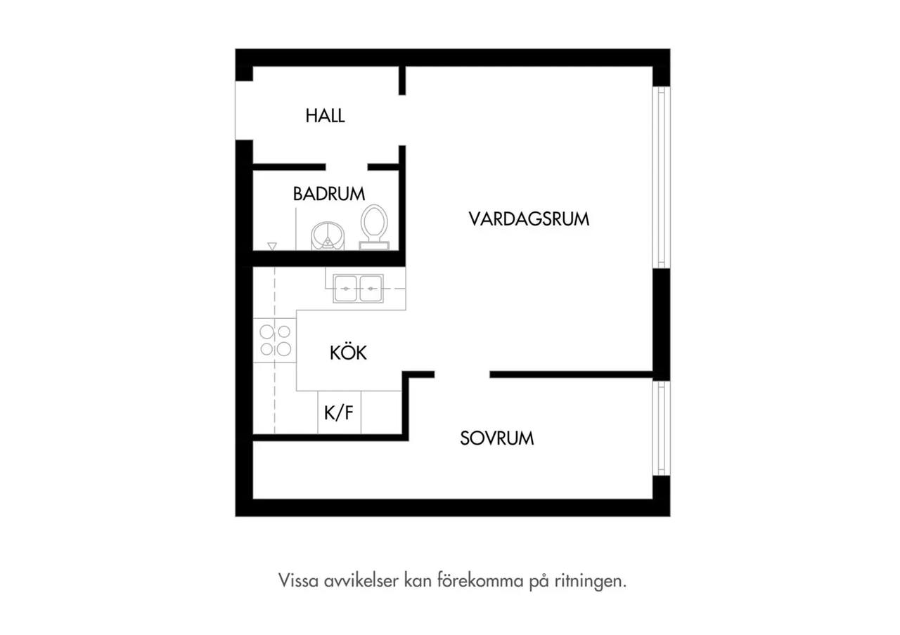 Planritning för Bärnstensgatan 5A