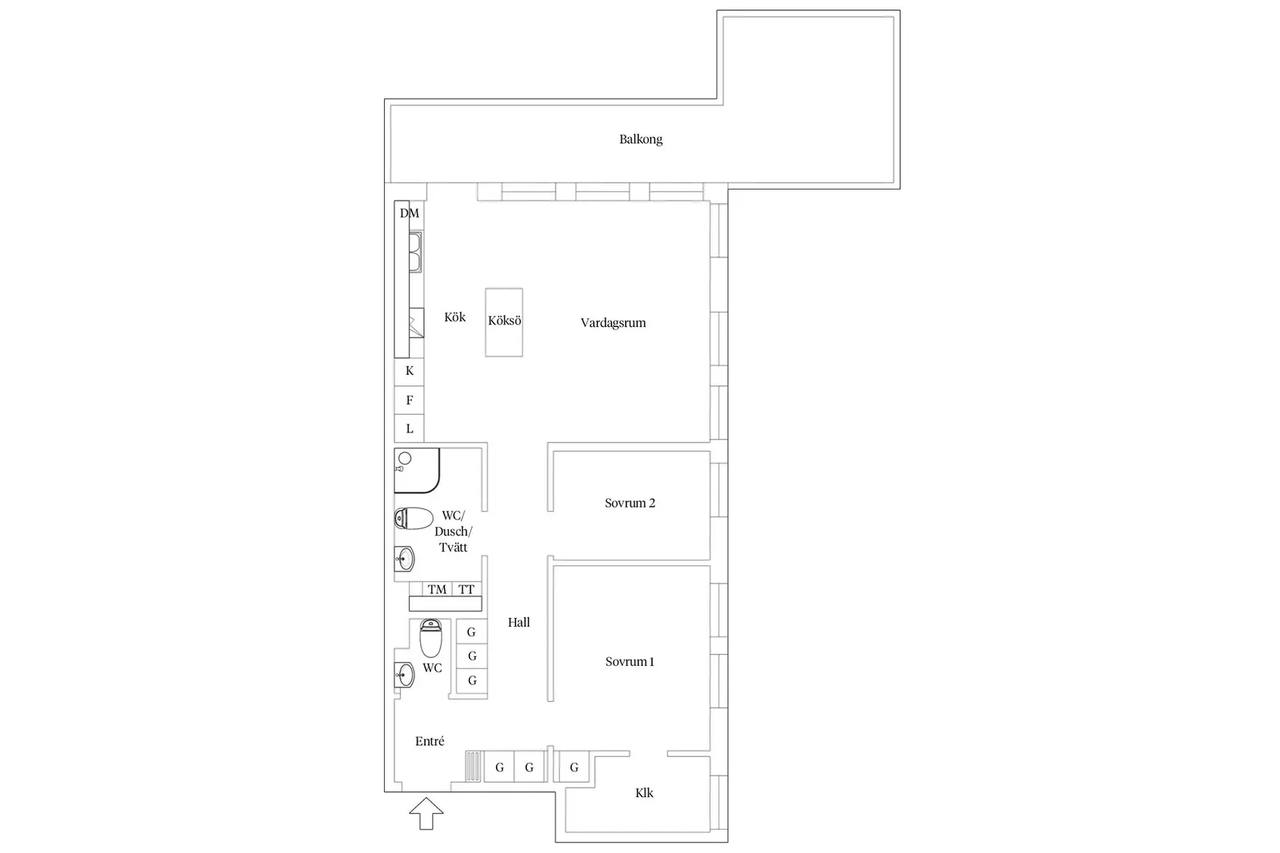 Floor plan for Clemensagervägen 3D