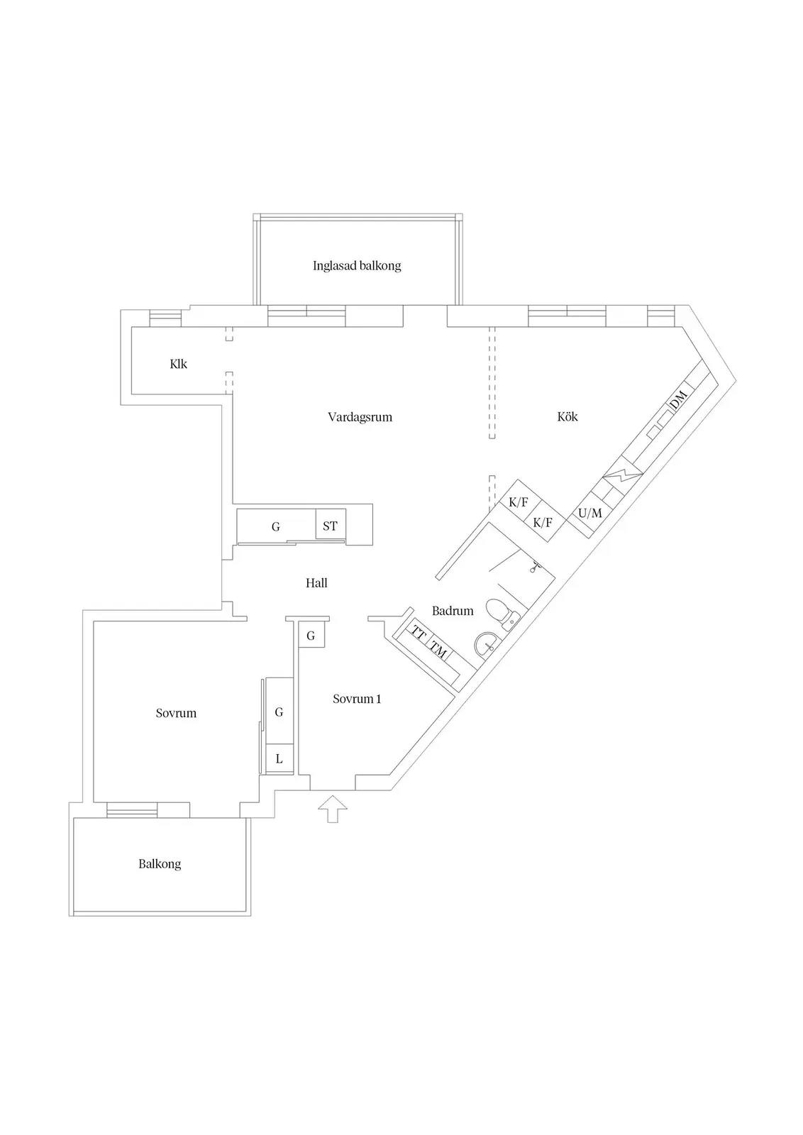 Floor plan for Krögers Promenad 21