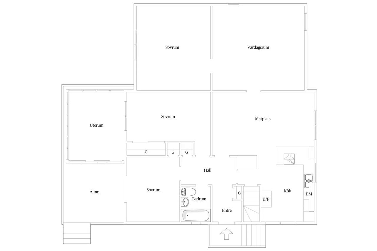 Floor plan for Dragonvägen 18