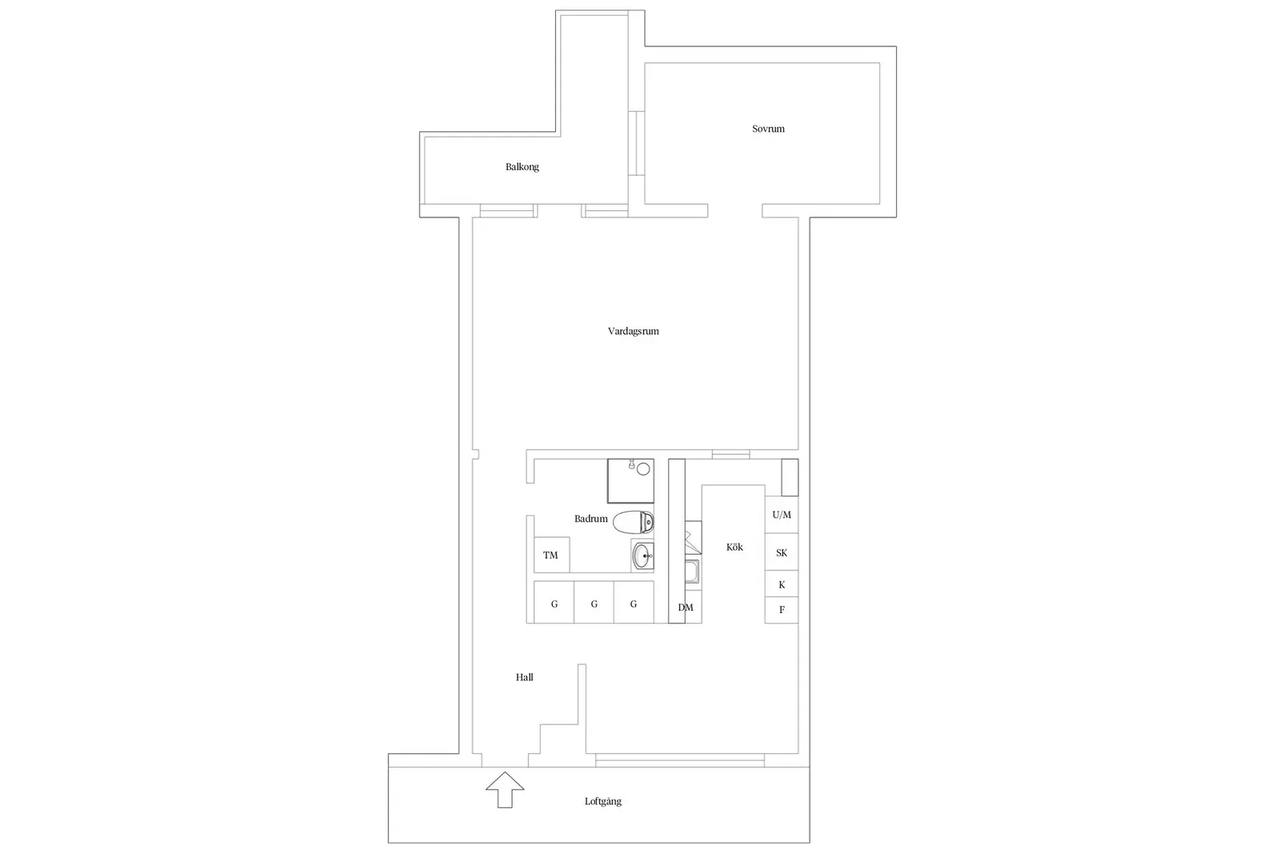 Floor plan for Sagogången 45