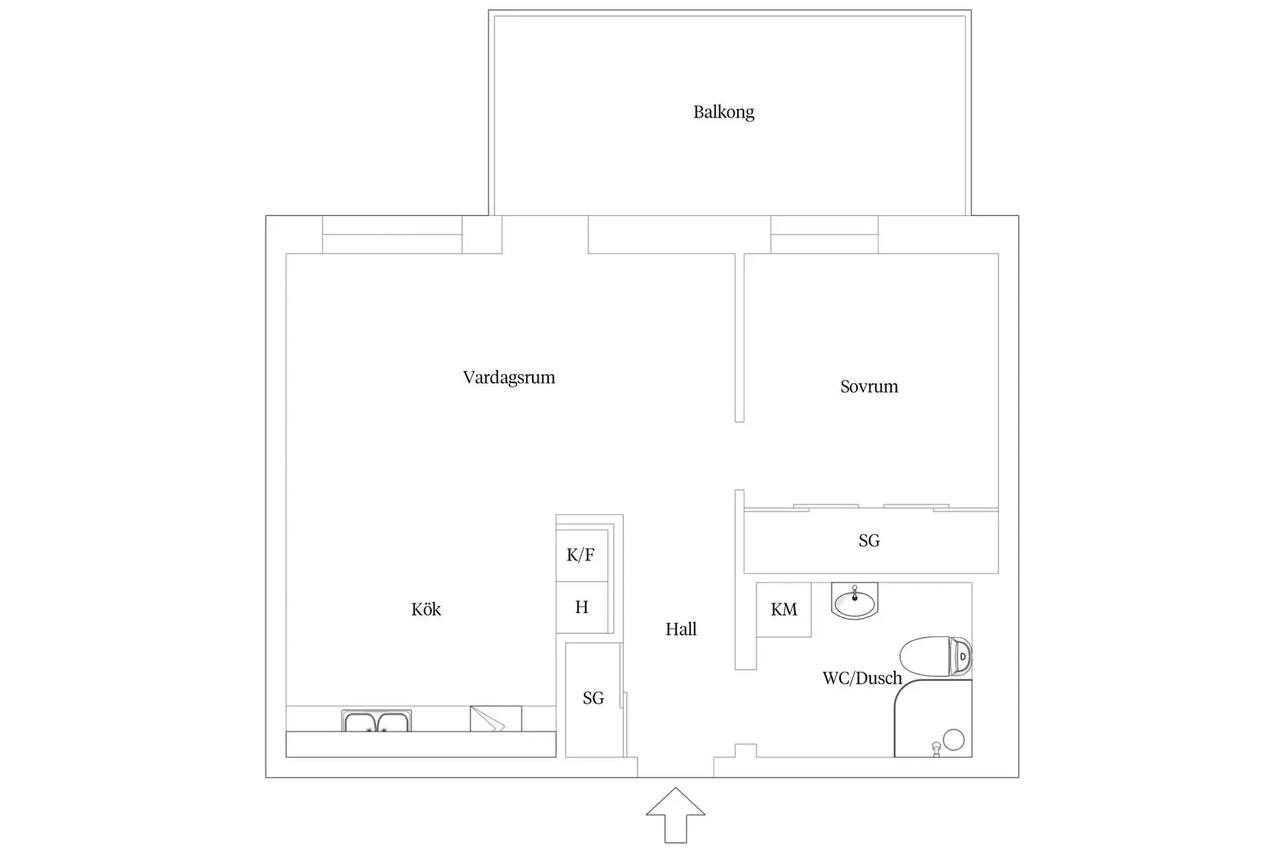 Planritning för Norra Fjädermolnsgatan 27