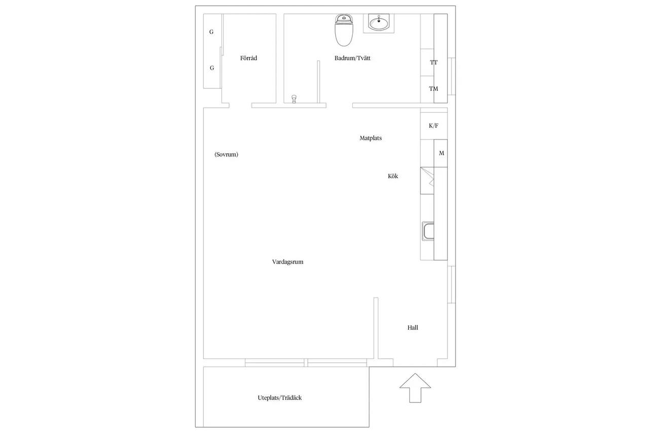 Floor plan for Gränsgatan 1C