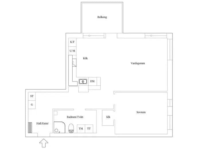 Floor plan for Jupitervägen 5E