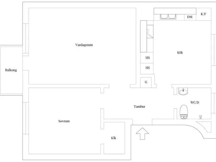 Planritning för Anna lesselsgatan 2B