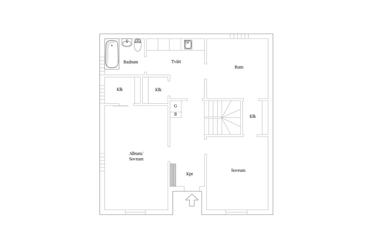Planritning för Karlavägen 27A