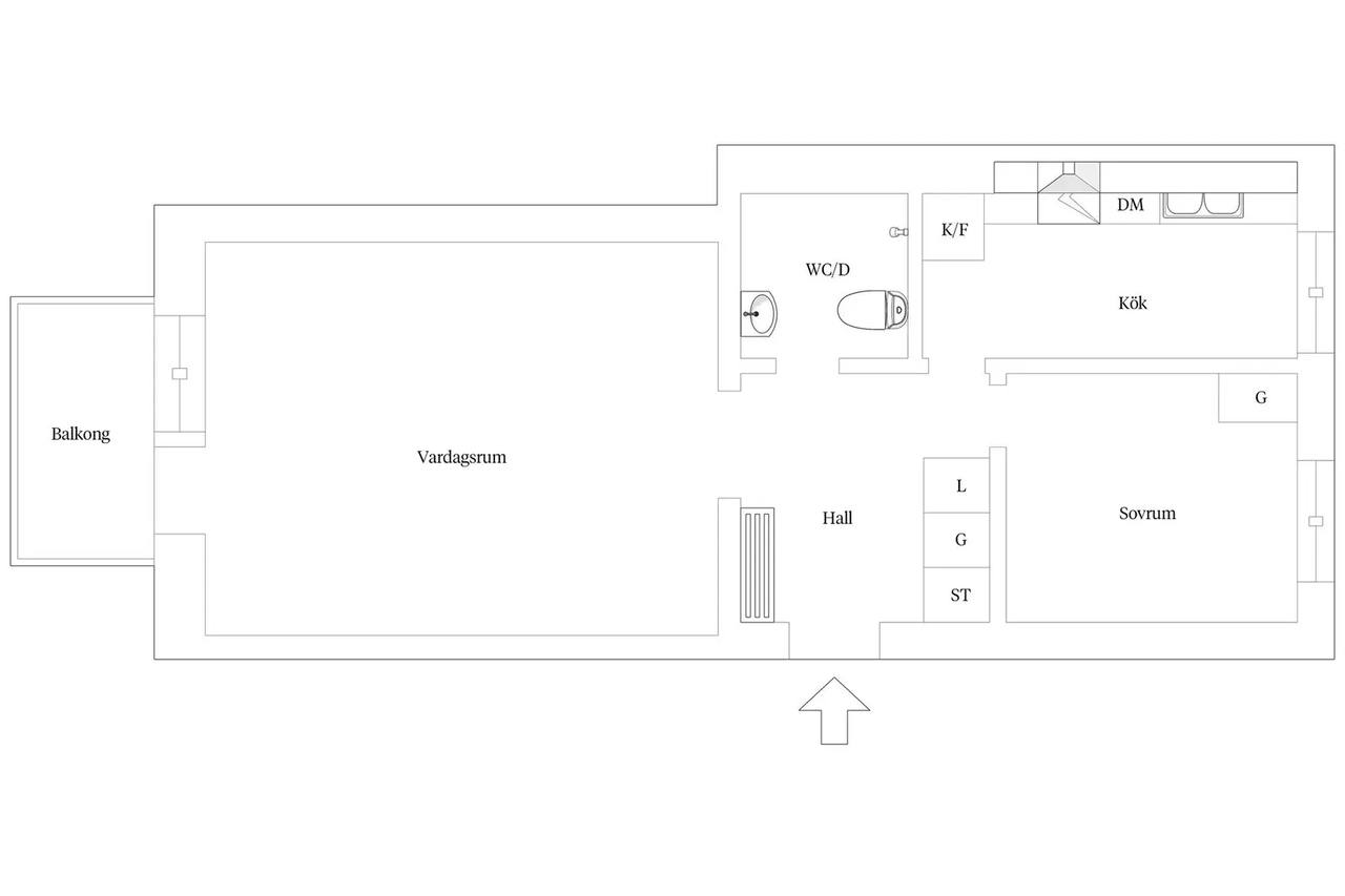 Planritning för Östanvindsgatan 13A