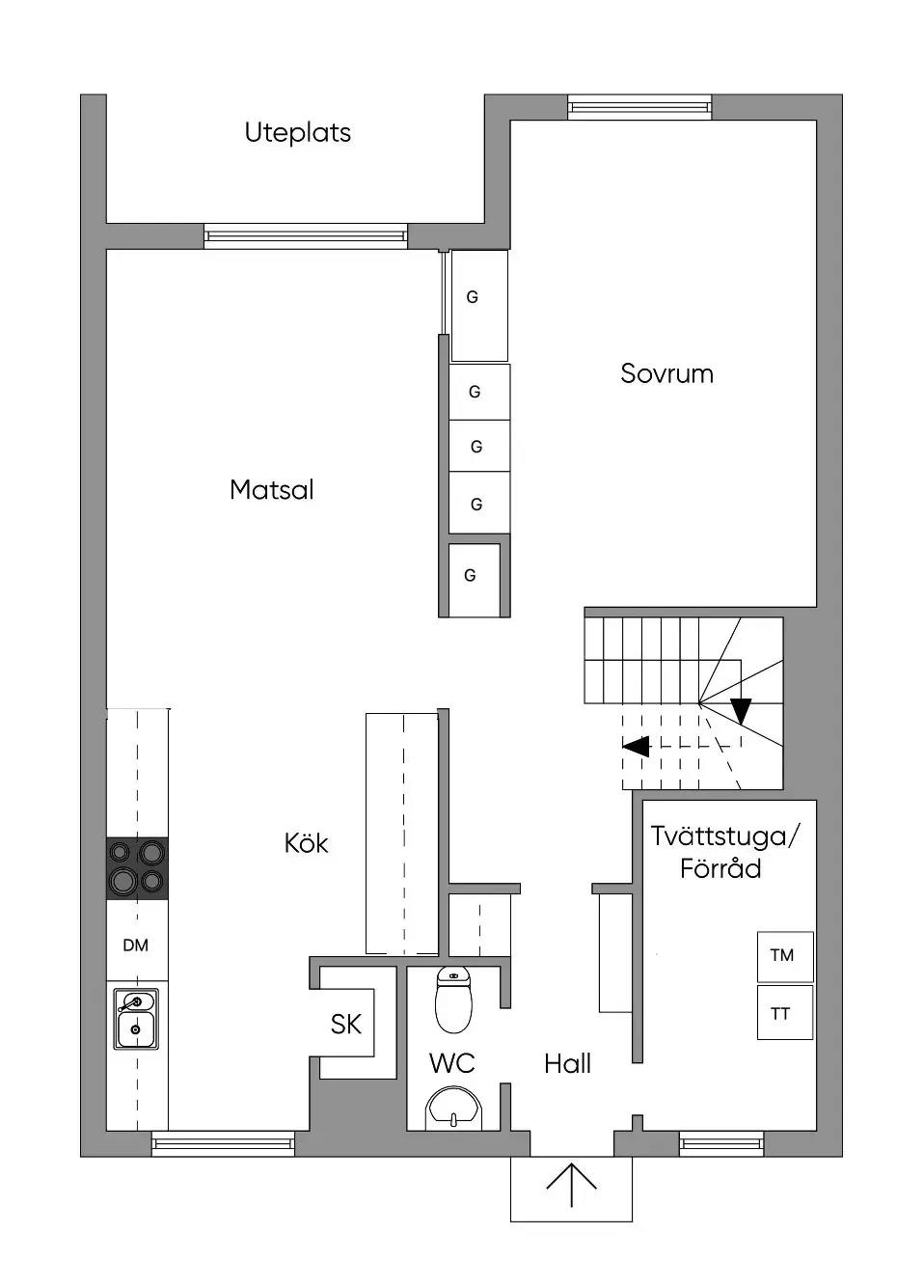 Planritning för Riksrådsvägen 72