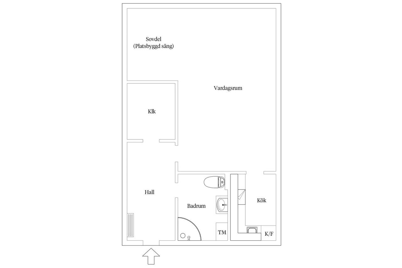 Floor plan for Törnrosgatan 1