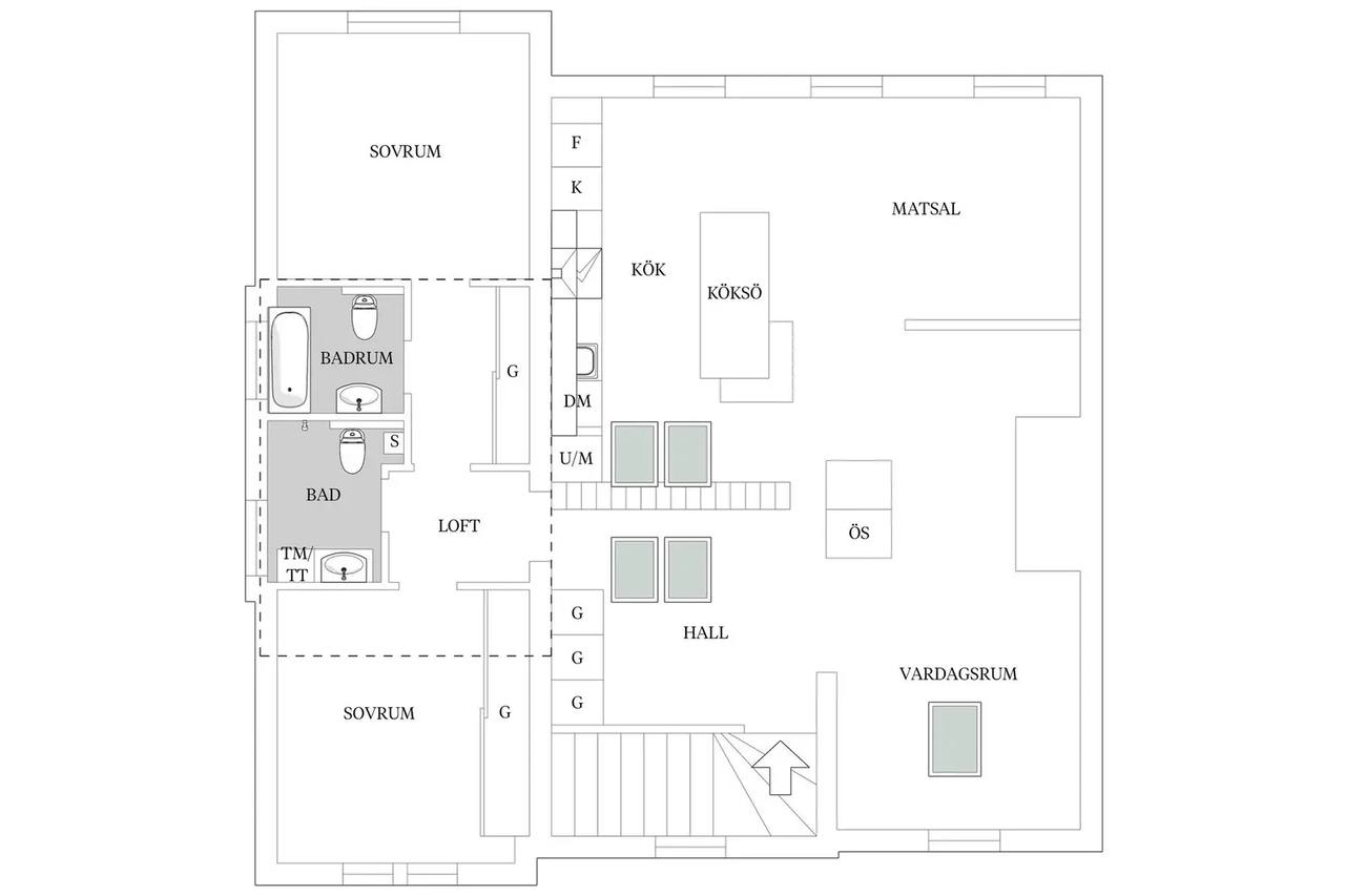 Planritning för Besvärsgatan 3