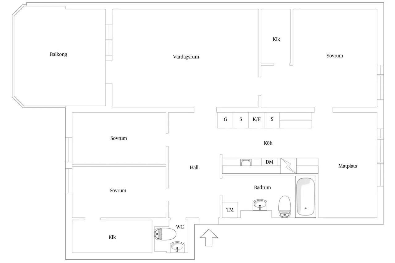 Planritning för Flisavägen 6